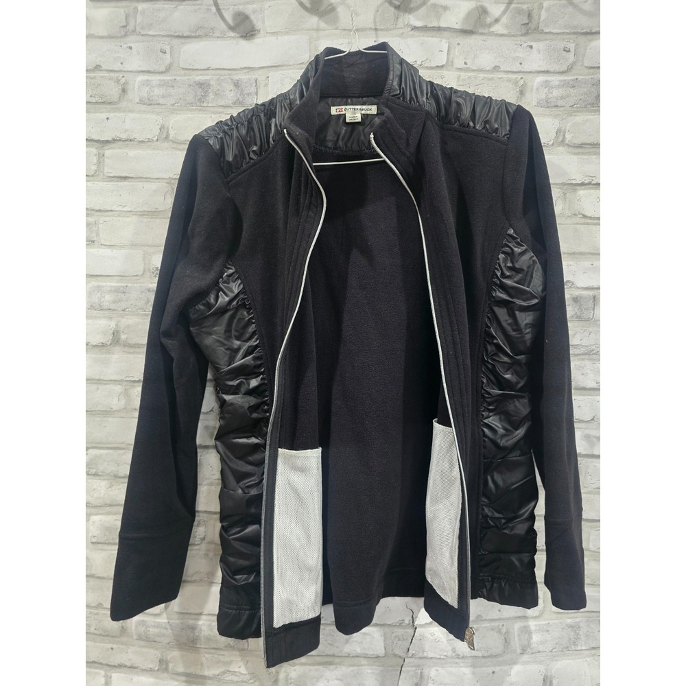 Women L Mount Vernon Country Club Full Zip Jacket Black Raching Cutter & Buck View 2